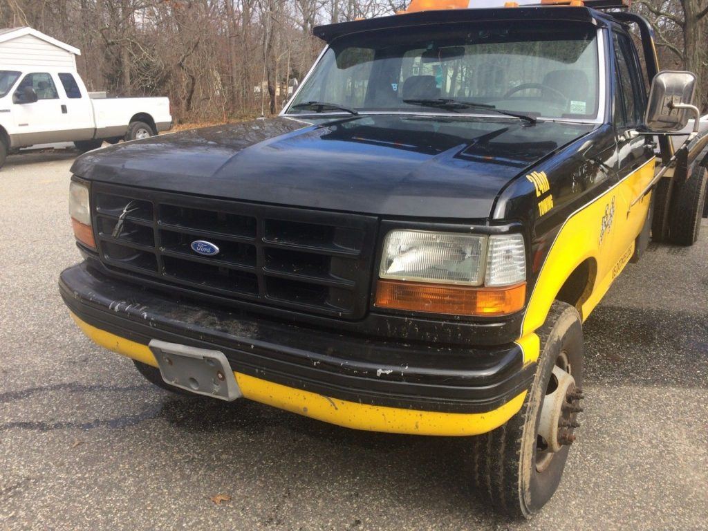 new engine and parts 1992 Ford F 450 flatbed truck