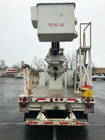 low miles 1997 International F2574 Double Elevator Bucket Boom Truck