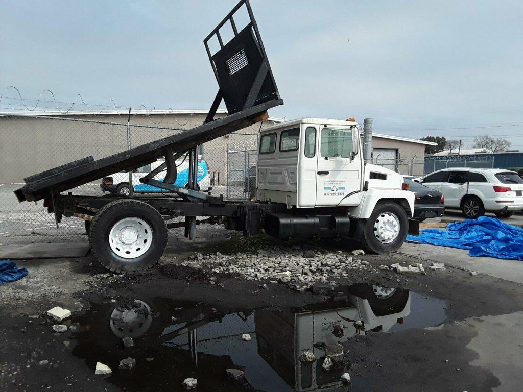 great running 1998 Mack 3500 Midliner with Flatbed Dump Truck