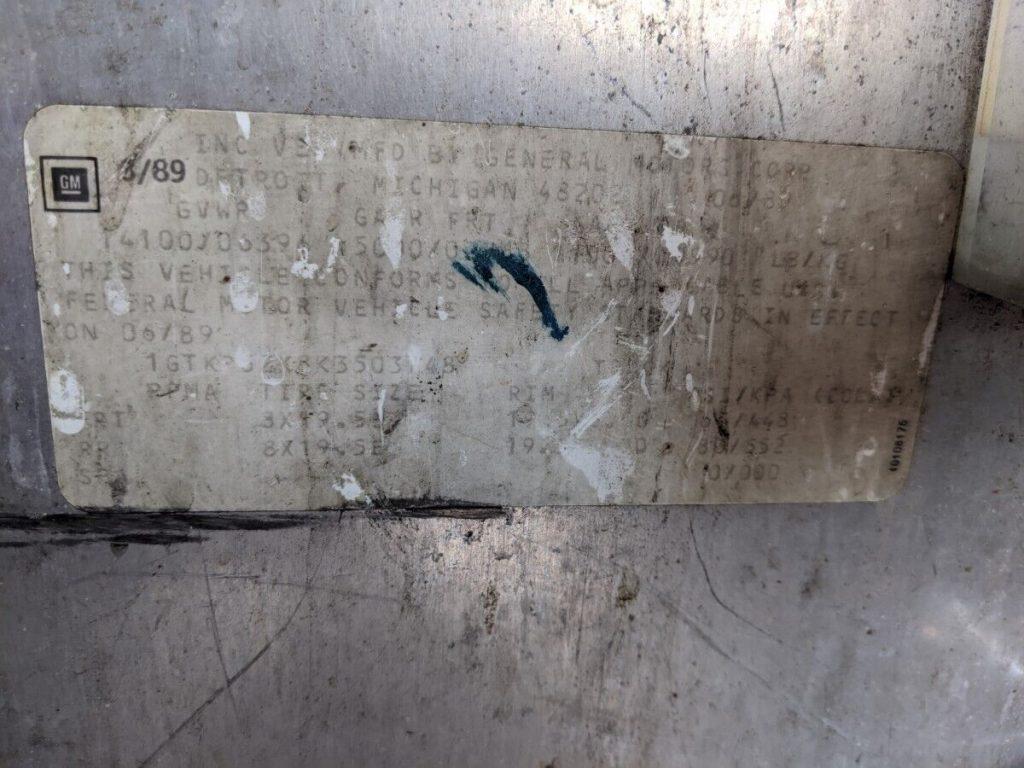 1989 GMC P3500 Step Van