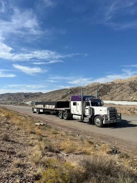 2000 Peterbilt 379 & Wilson Aluminum Flatbed Trailer