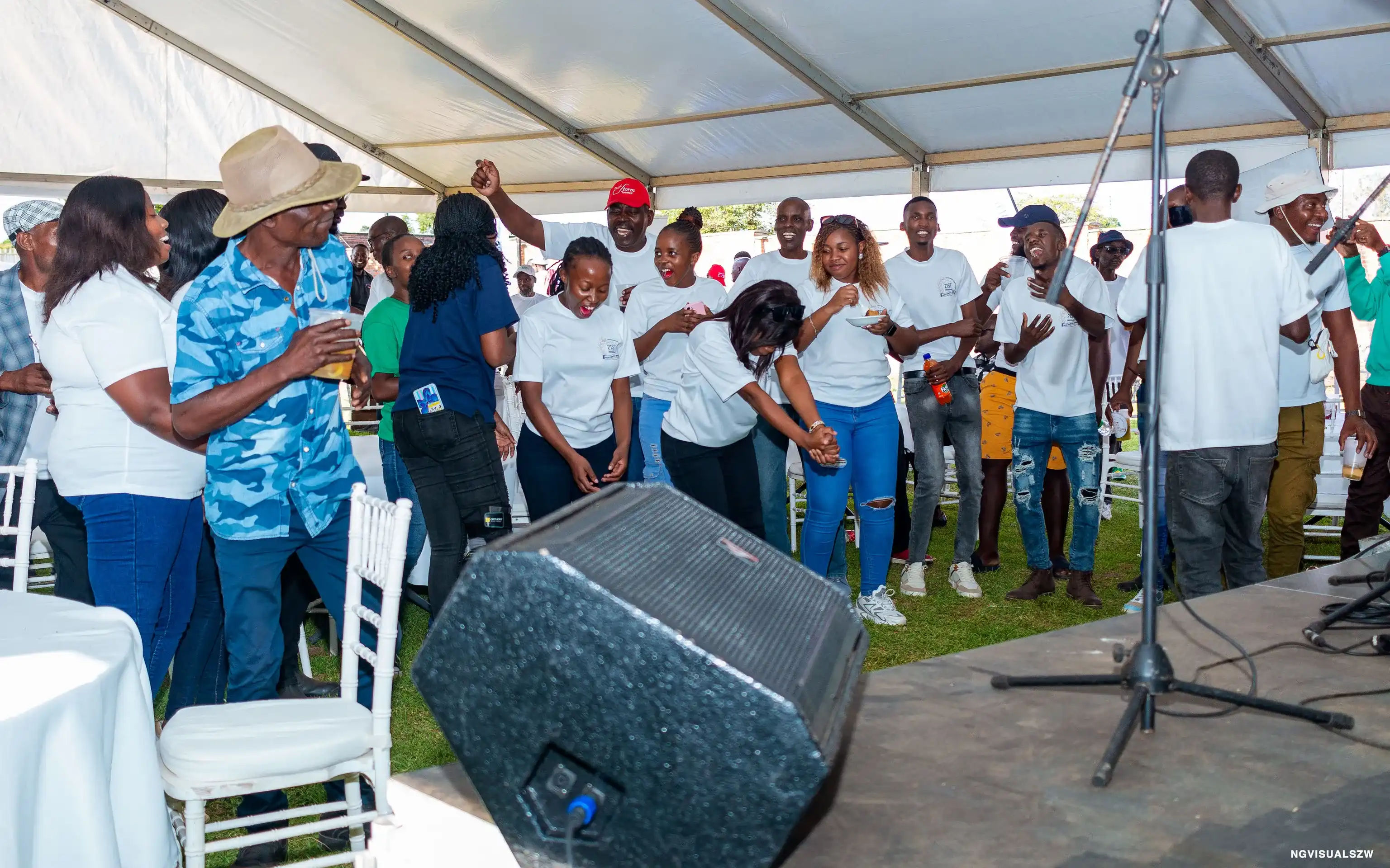 Person performing on stage