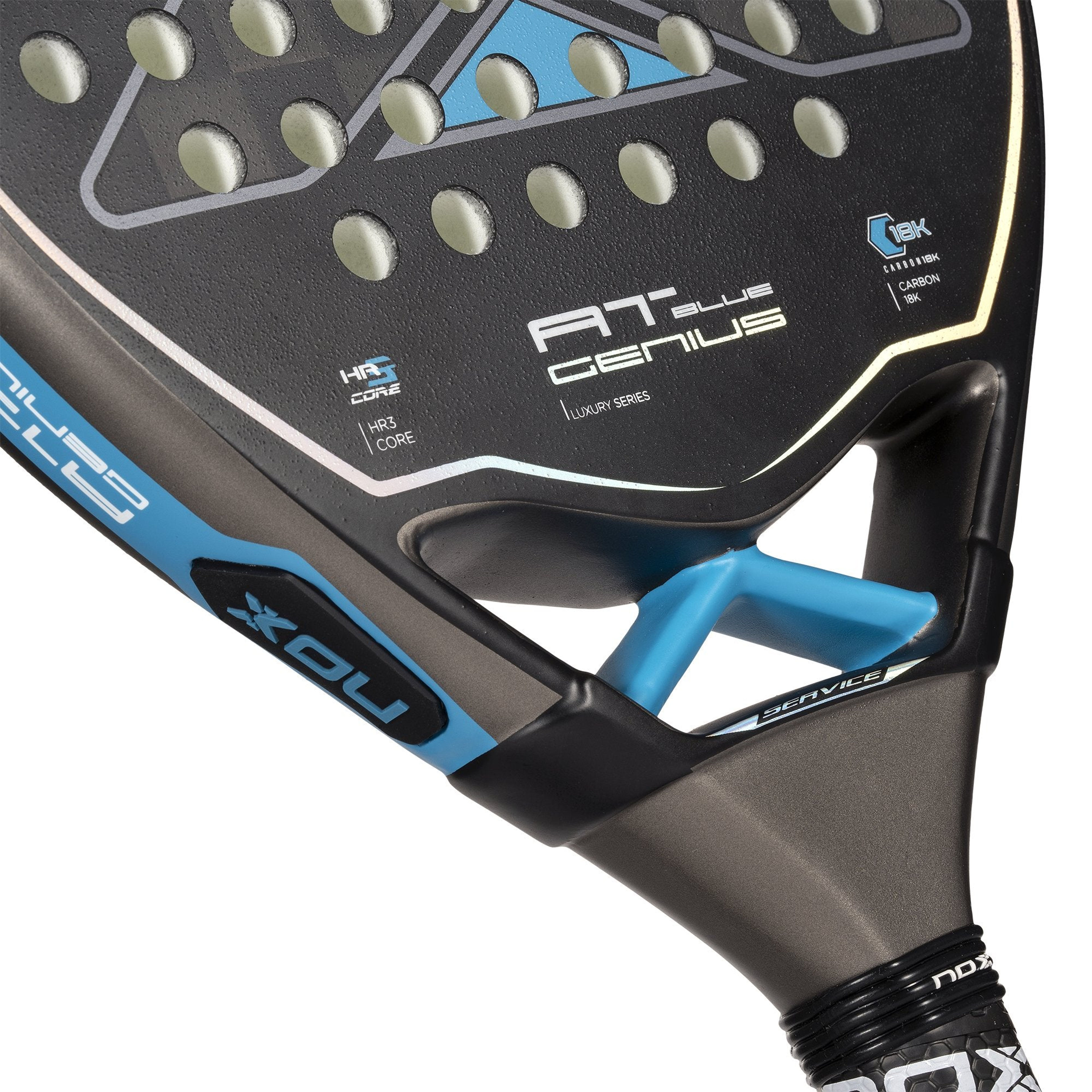 Nox AT Luxury BLUE 18K by Agustín Tapia padel racket – core detail