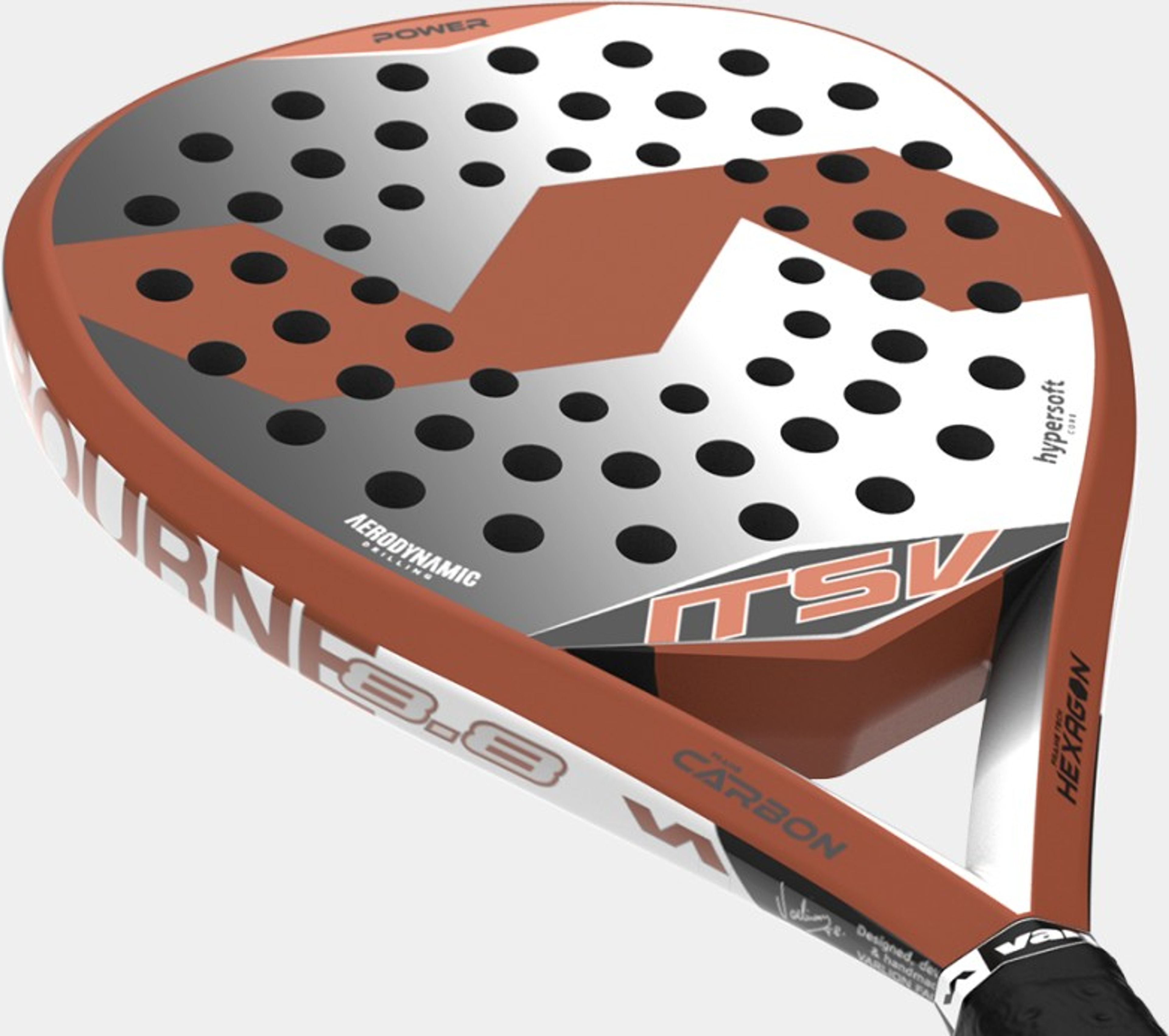 Varlion Bourne Hexagon 8.8 padel racket – detail