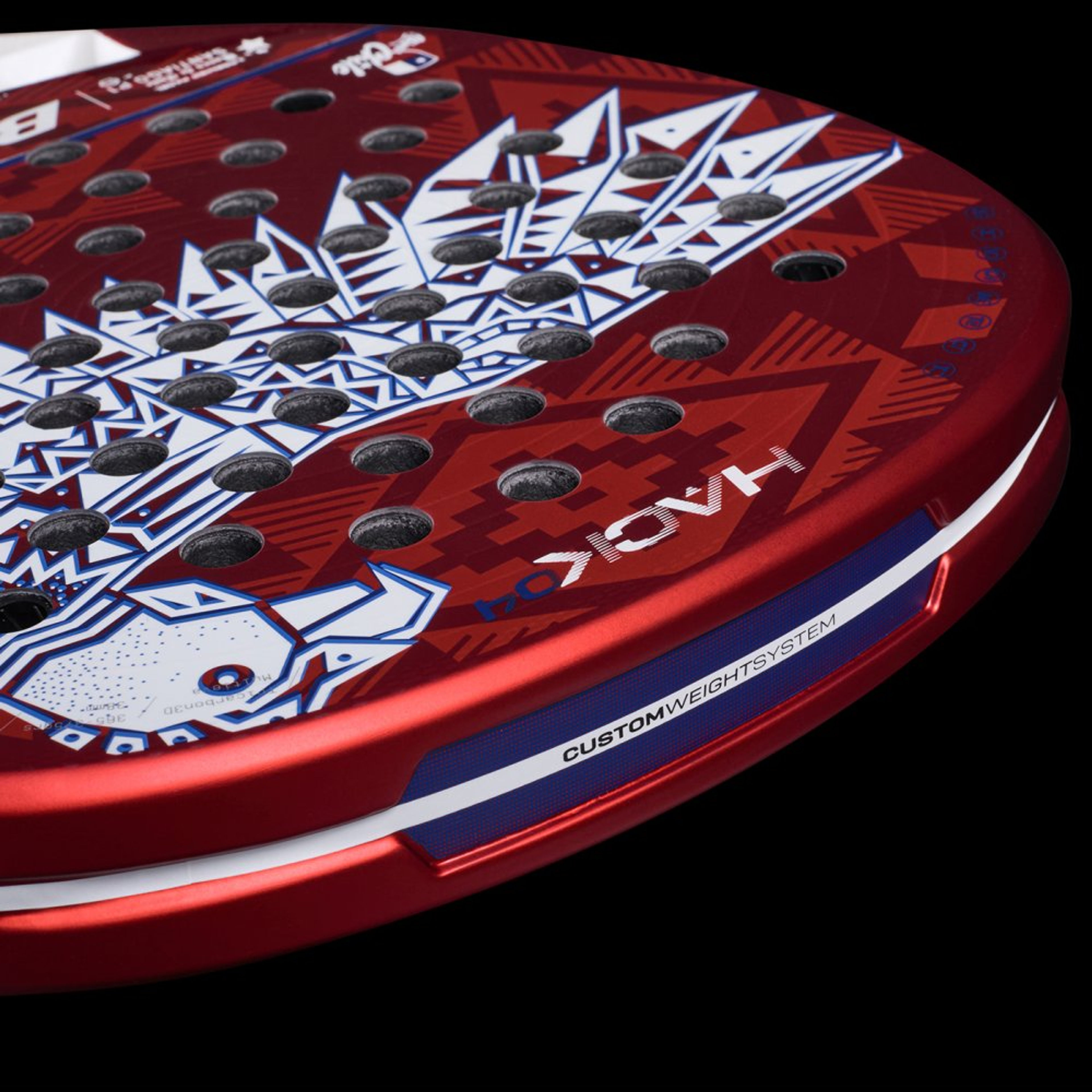Bullpadel HACK 04 25 CHILE padel racket – horizontal top view