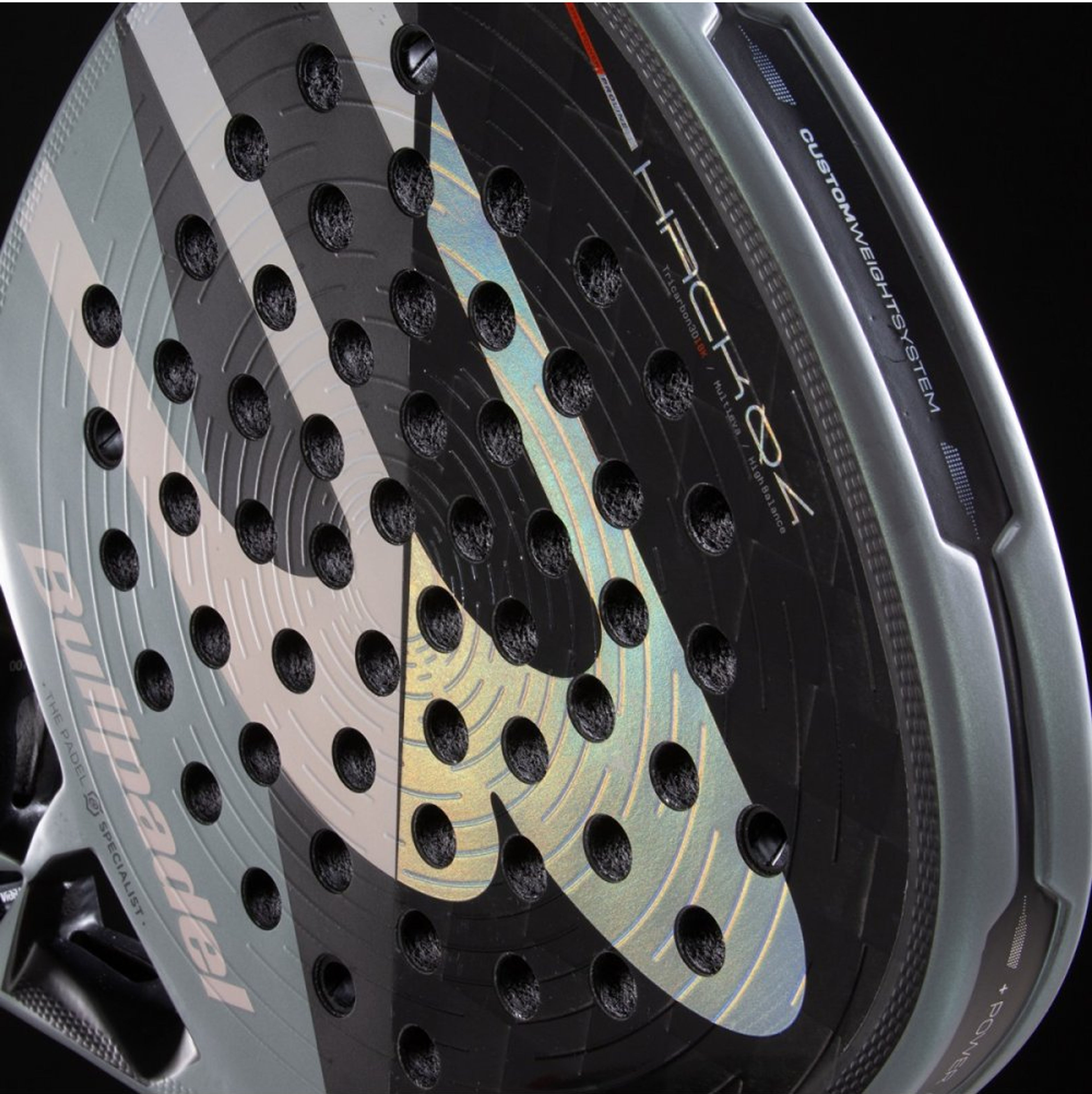 Bullpadel HACK 04 26 padel racket – horizontal top view