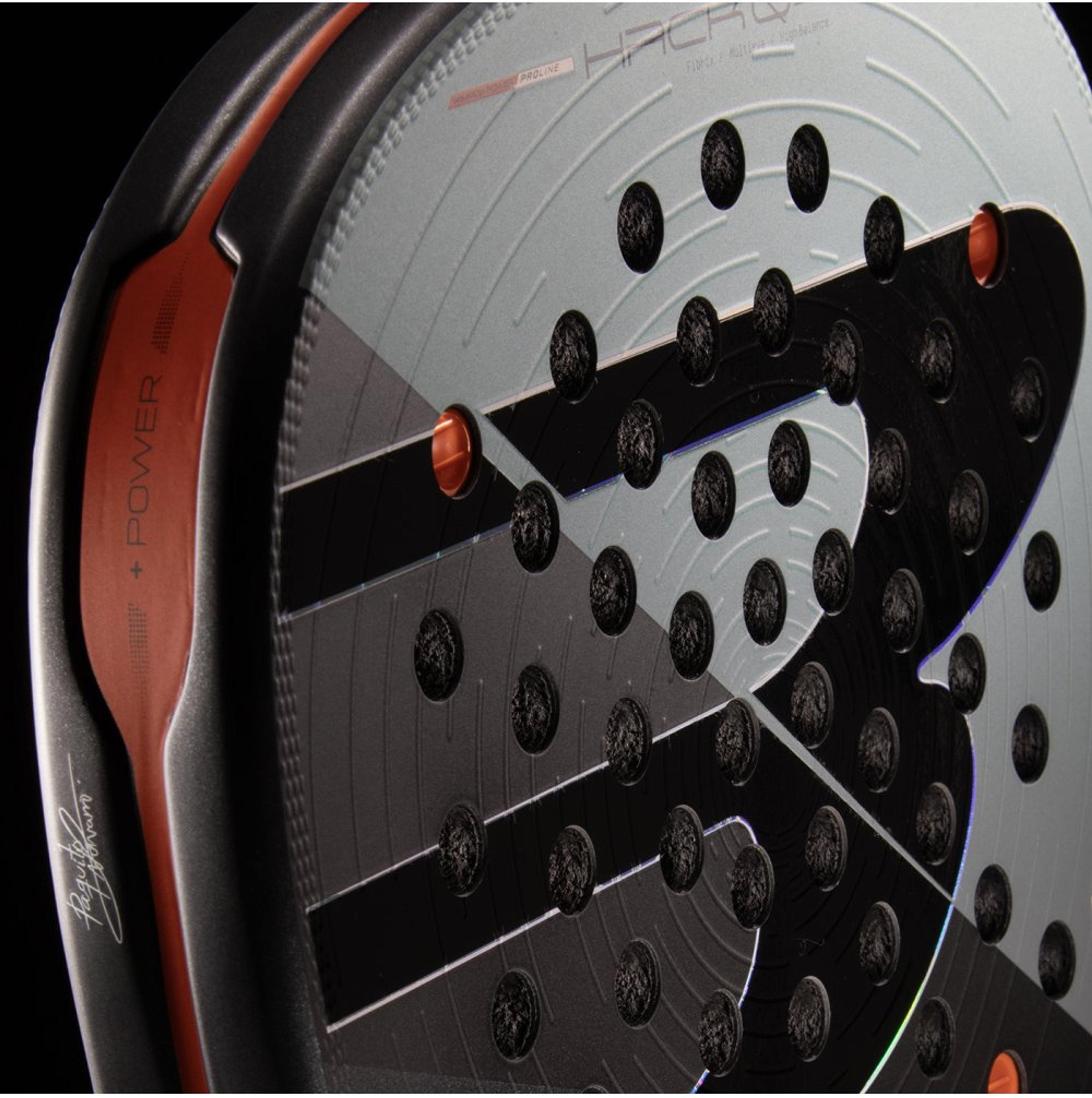 Bullpadel HACK 04 CMF 26 padel racket – horizontal side view