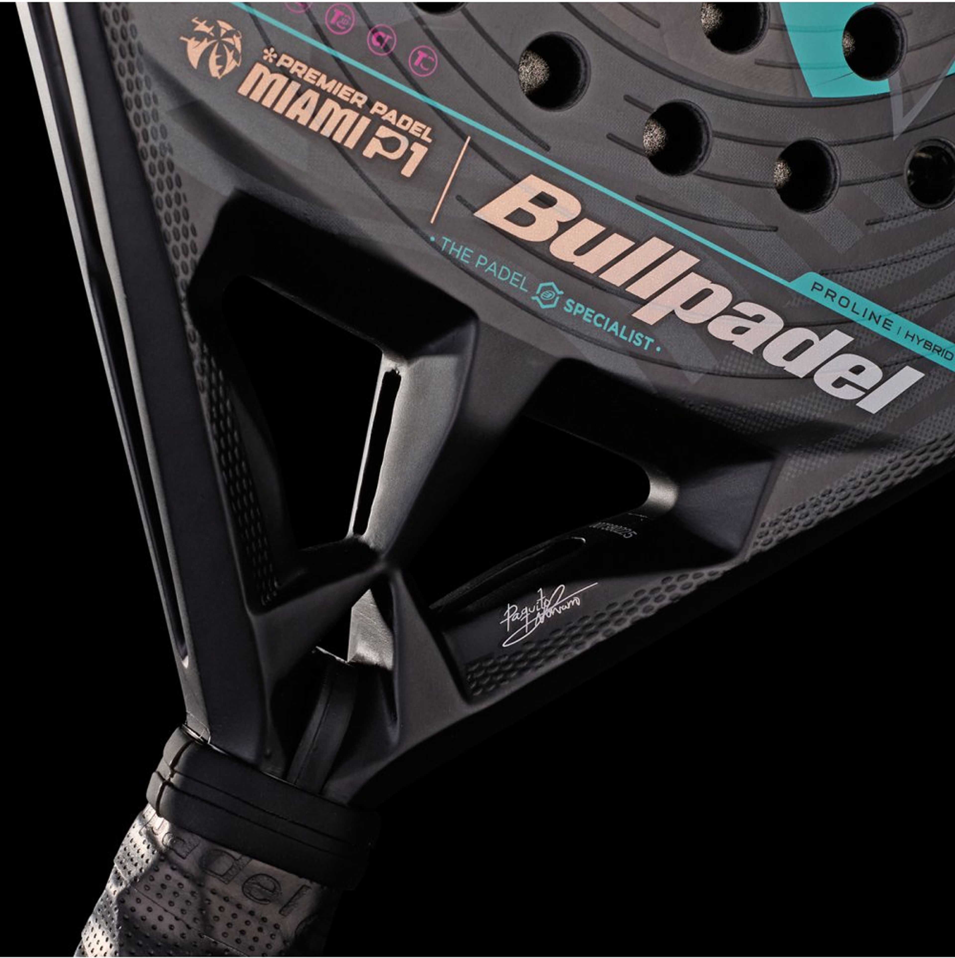 Bullpadel HACK HYBRID 04 25 MIAMI padel racket – core detail