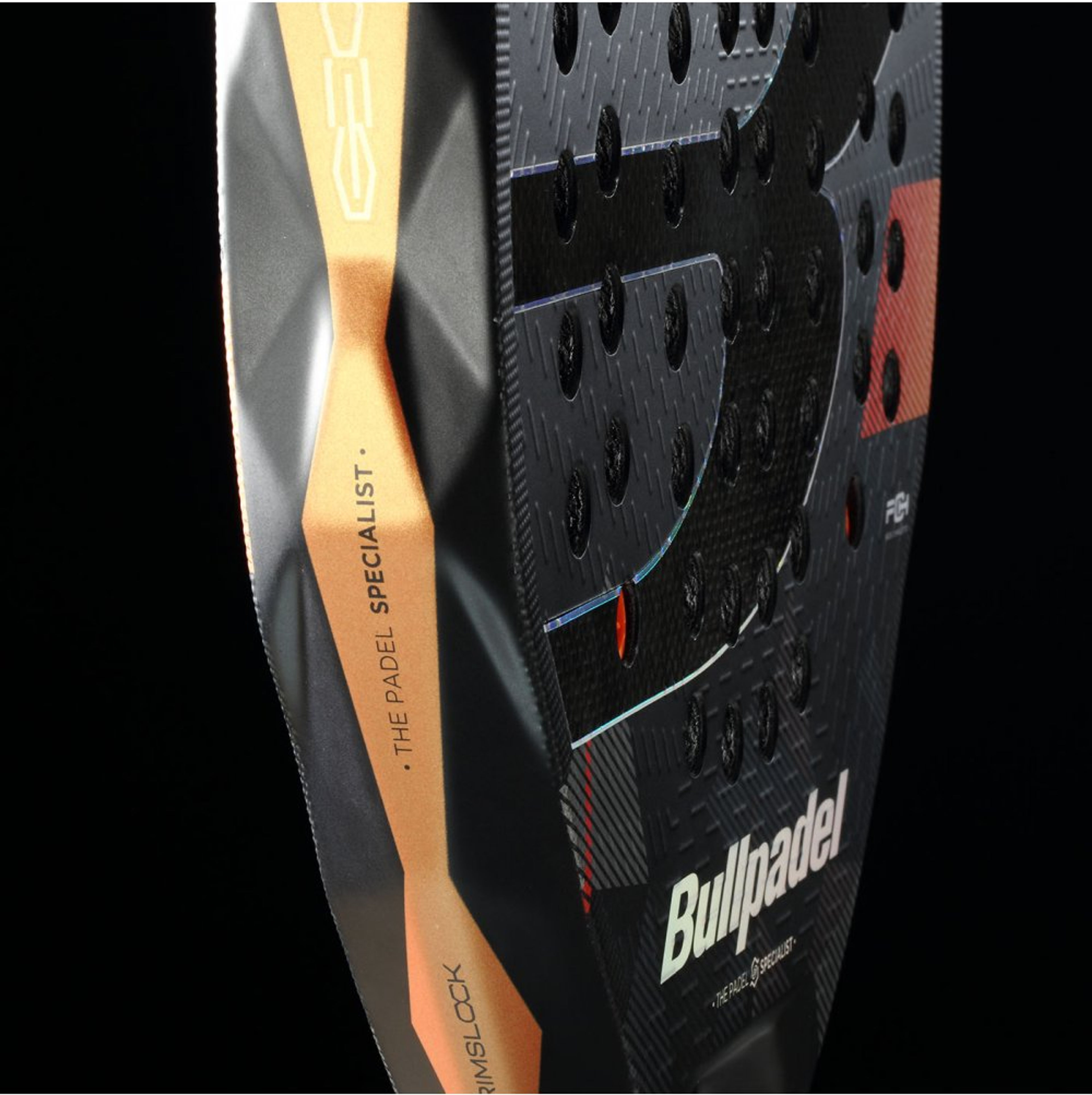 Bullpadel NEURON 02 EDGE padel racket – horizontal side view
