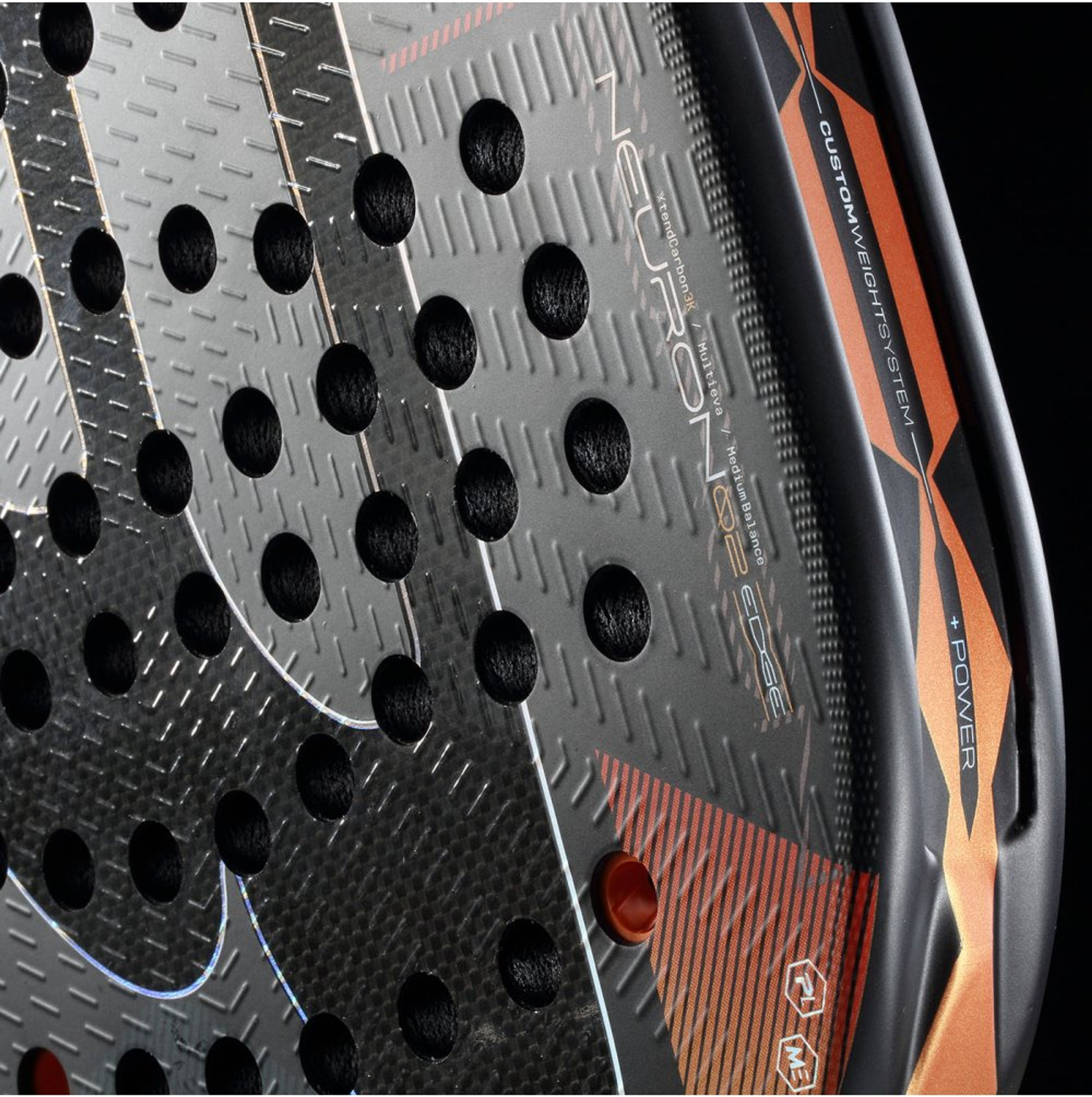 Bullpadel NEURON 02 EDGE padel racket – horizontal top view