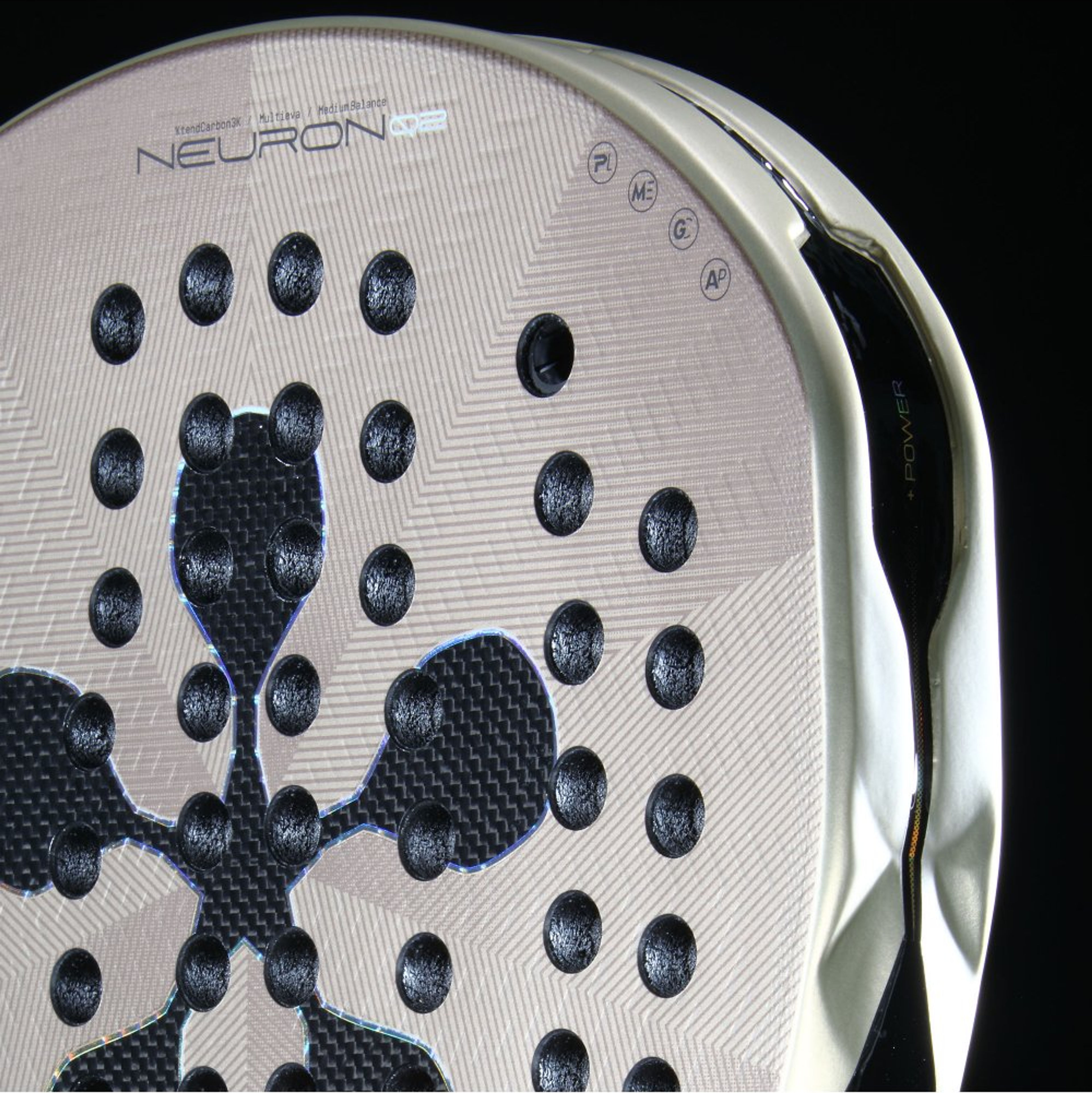 Bullpadel NEURON 02 PP26 padel racket – horizontal side view