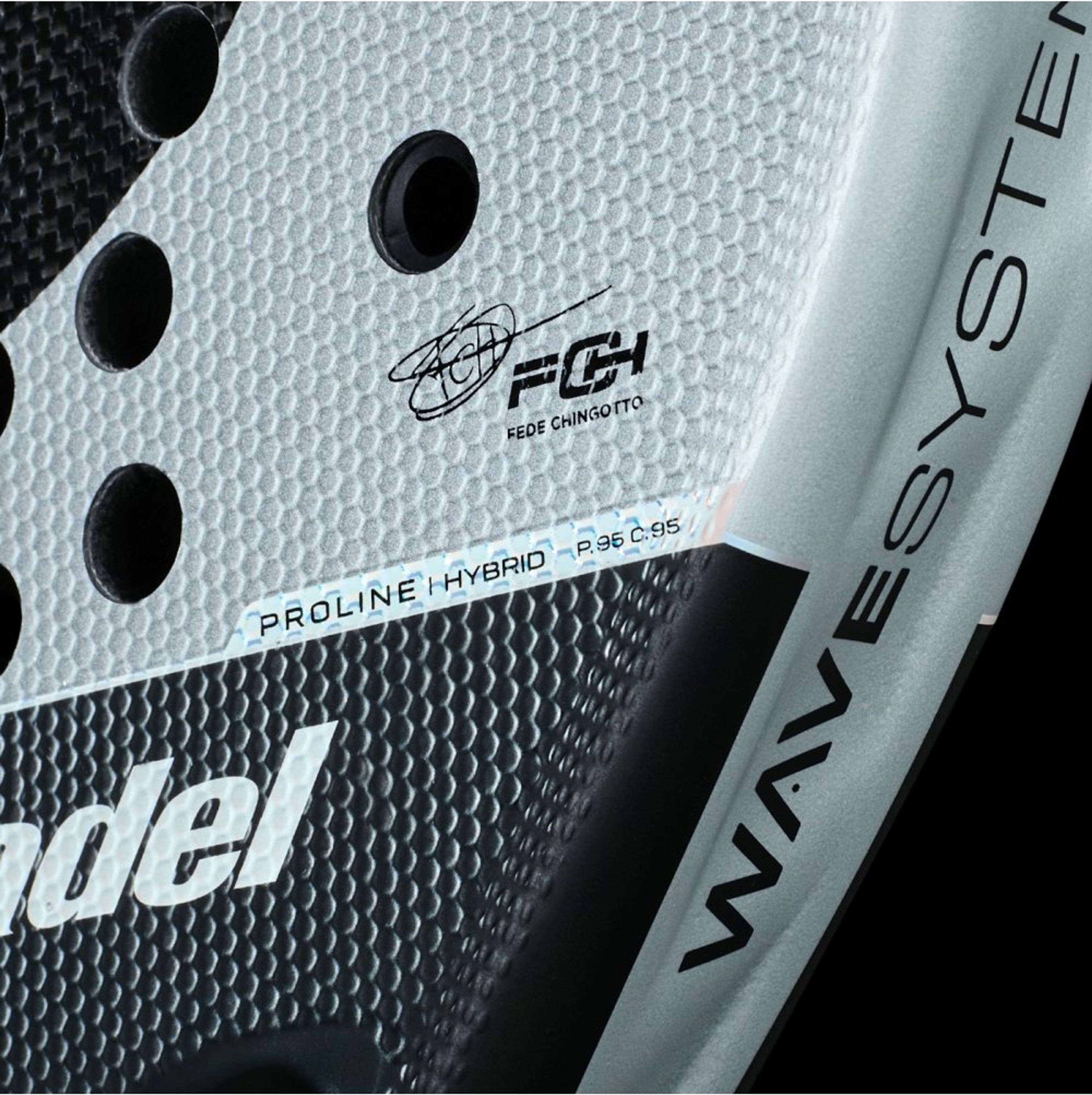 Bullpadel NEURON 25 padel racket – horizontal side view
