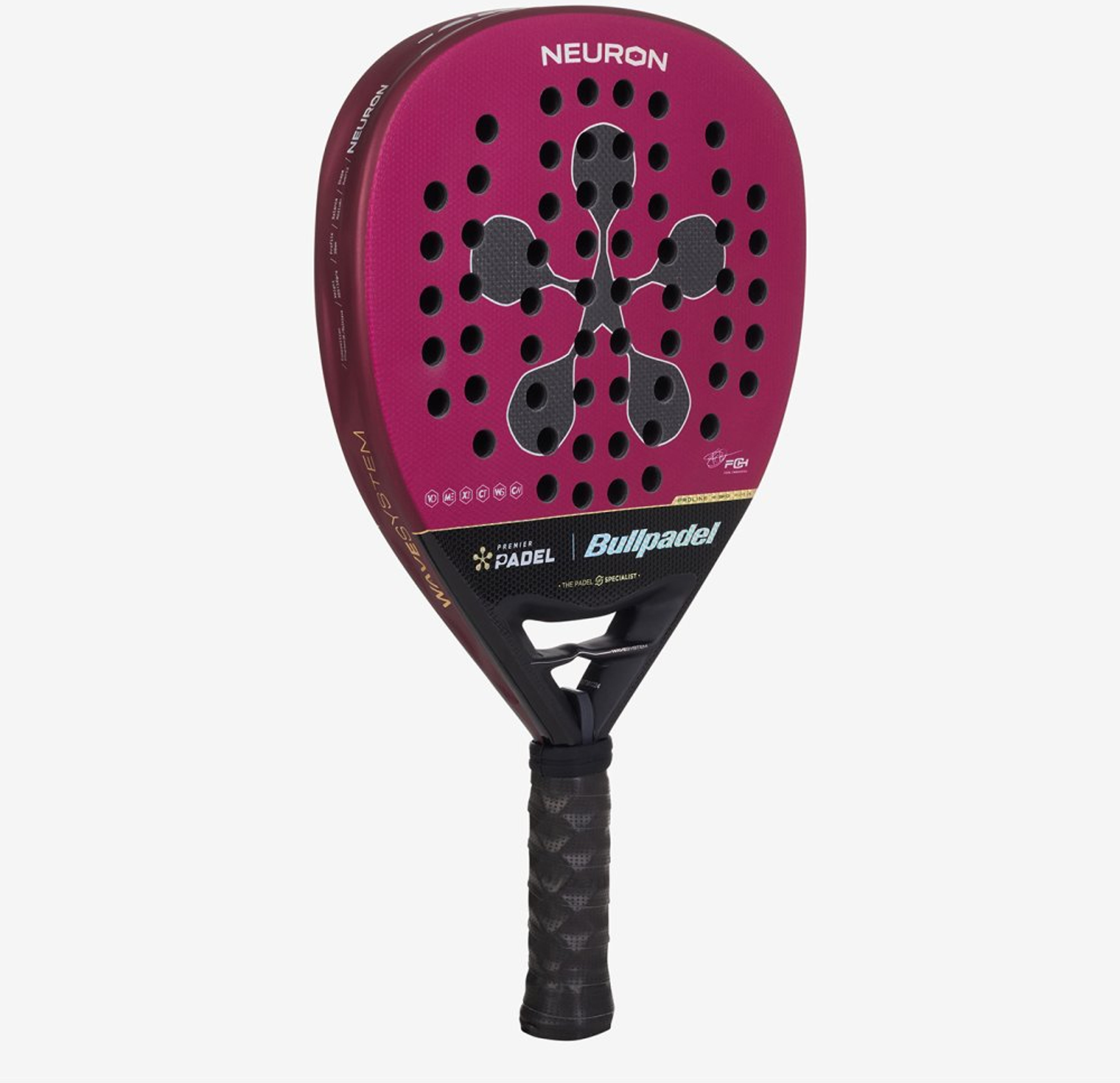 Bullpadel NEURON PREMIER padel racket – angled view