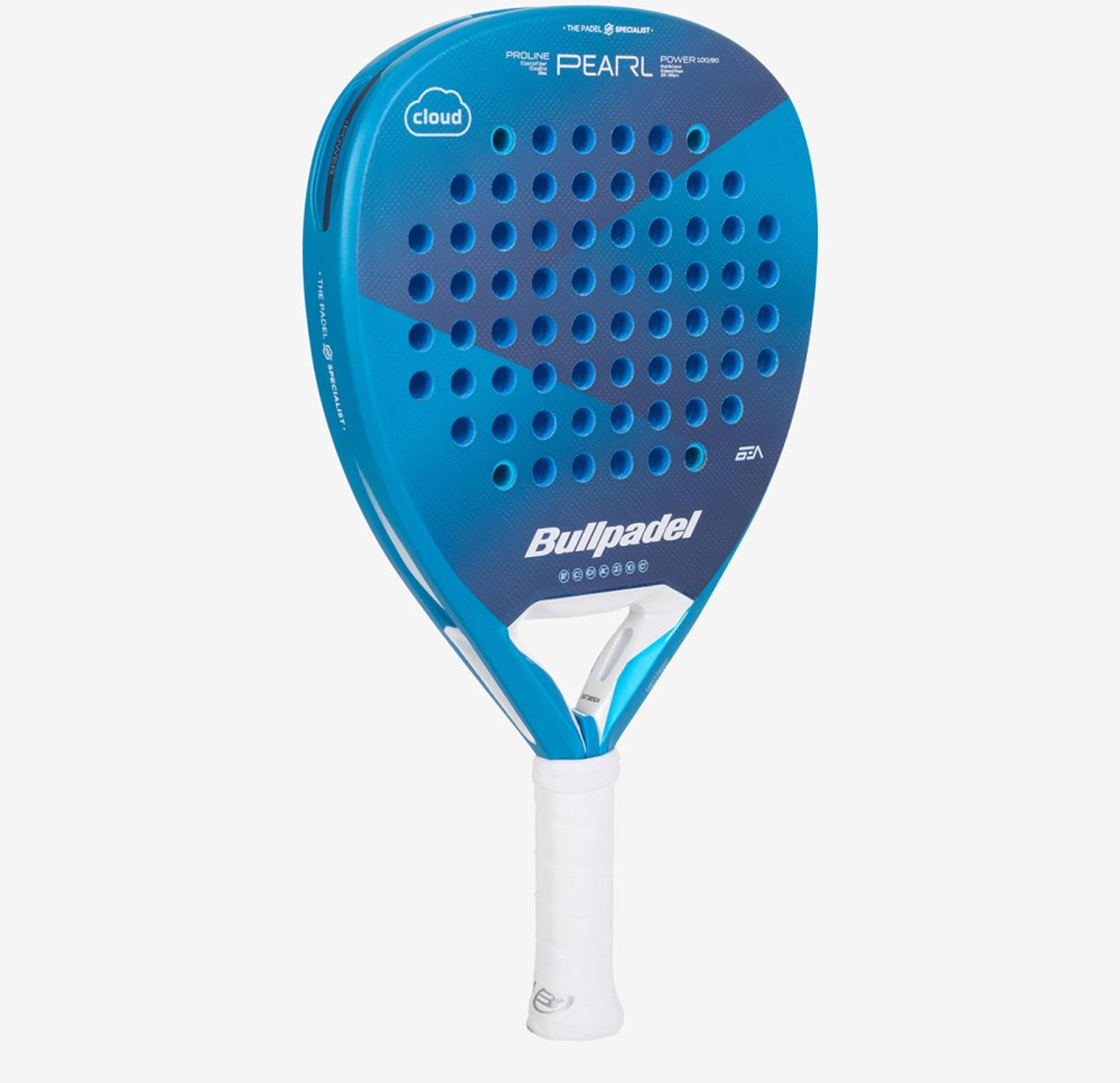 Bullpadel PEARL CLOUD 25 padel racket – angled view