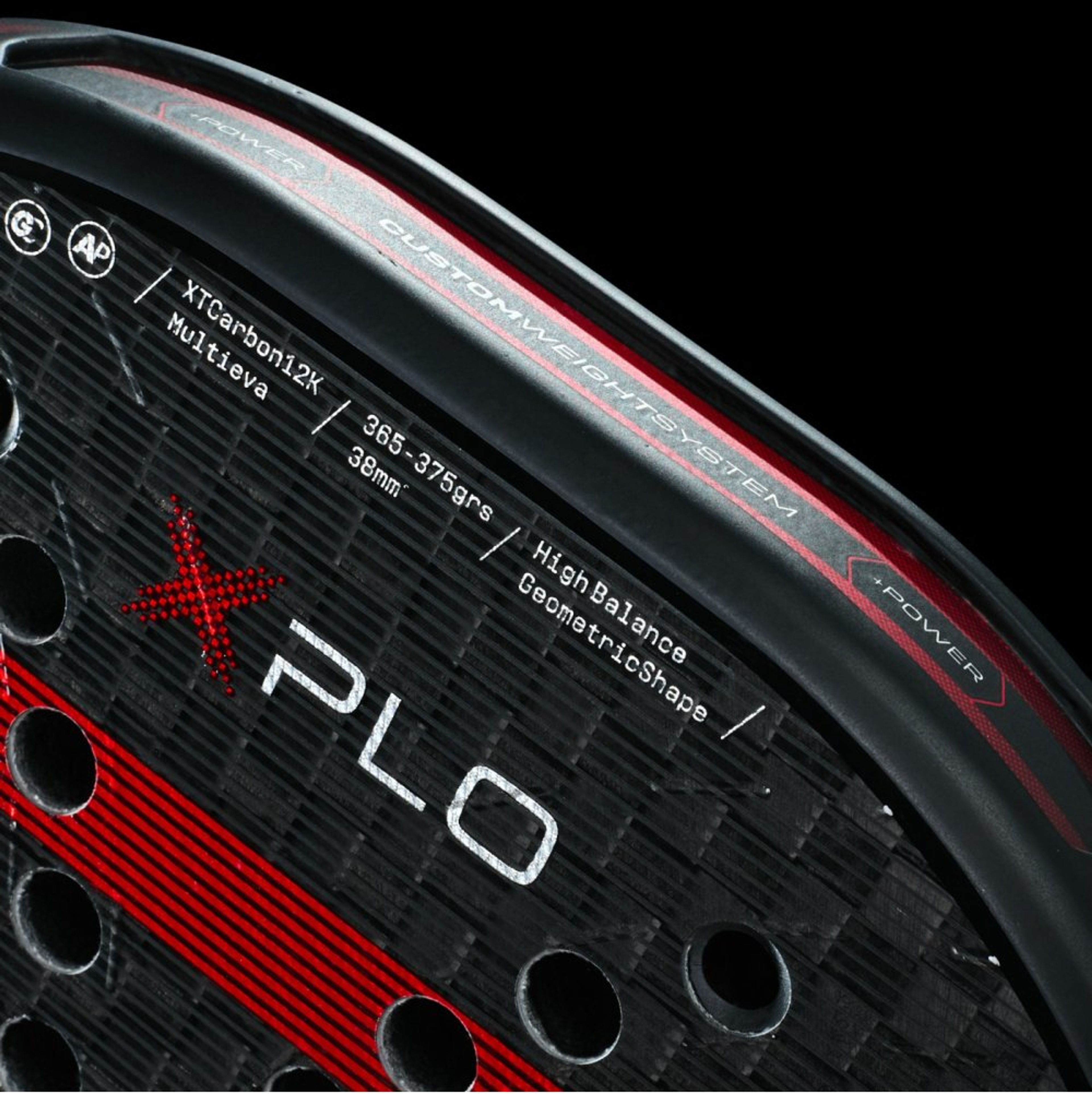 Bullpadel XPLO 25 padel racket – horizontal top view