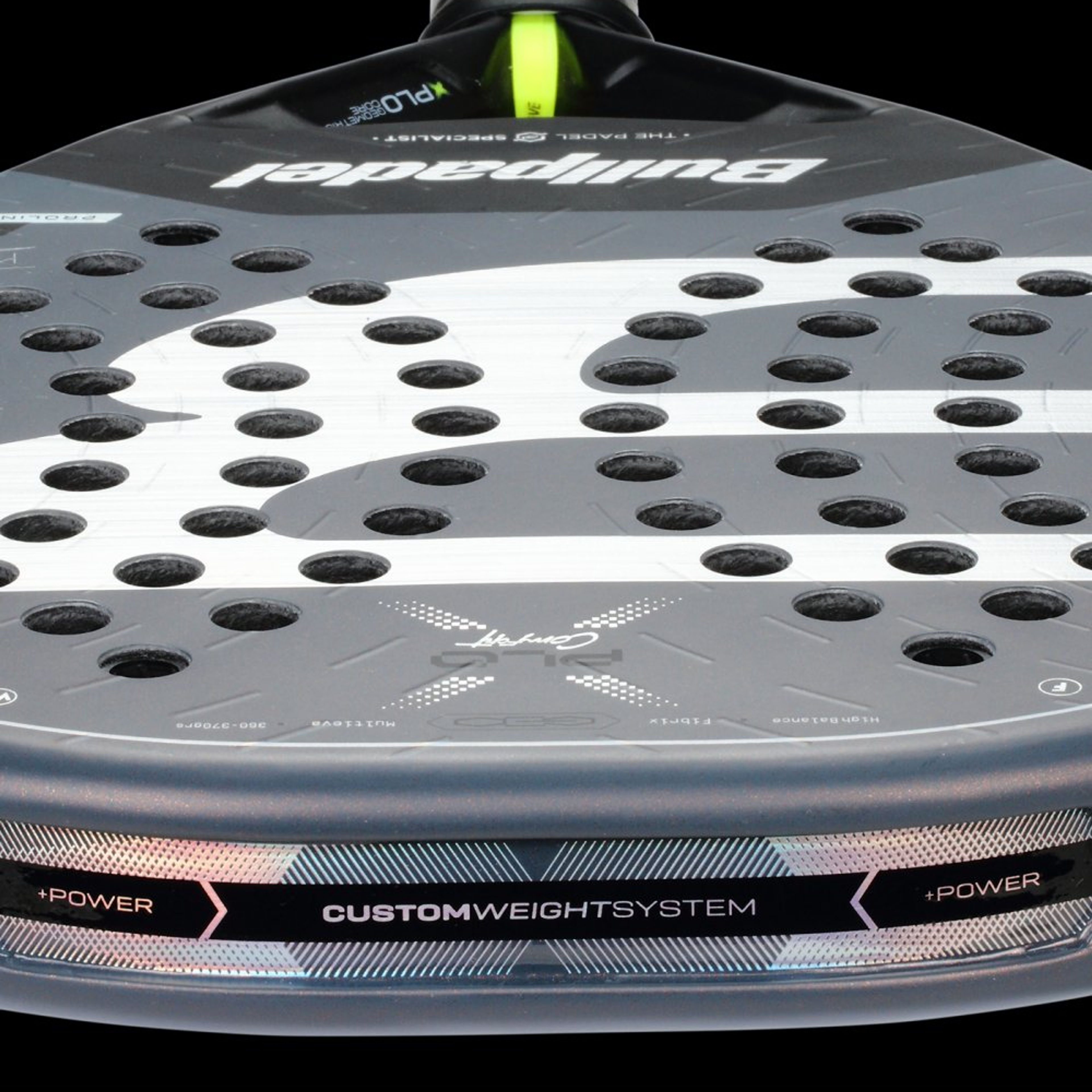Bullpadel XPLO CMF 26 padel racket – horizontal top view