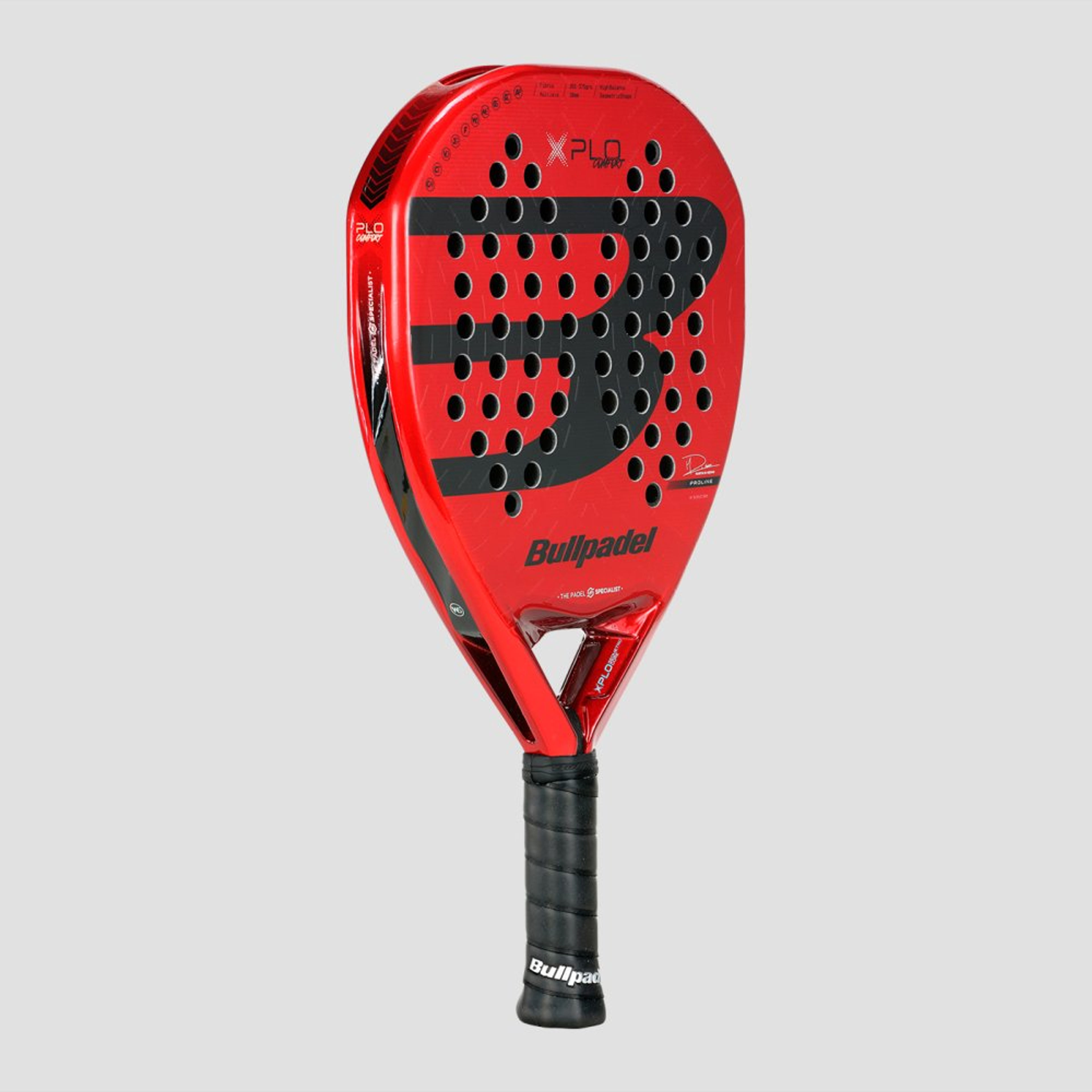 Bullpadel XPLO COMFORT 25 padel racket – angled view