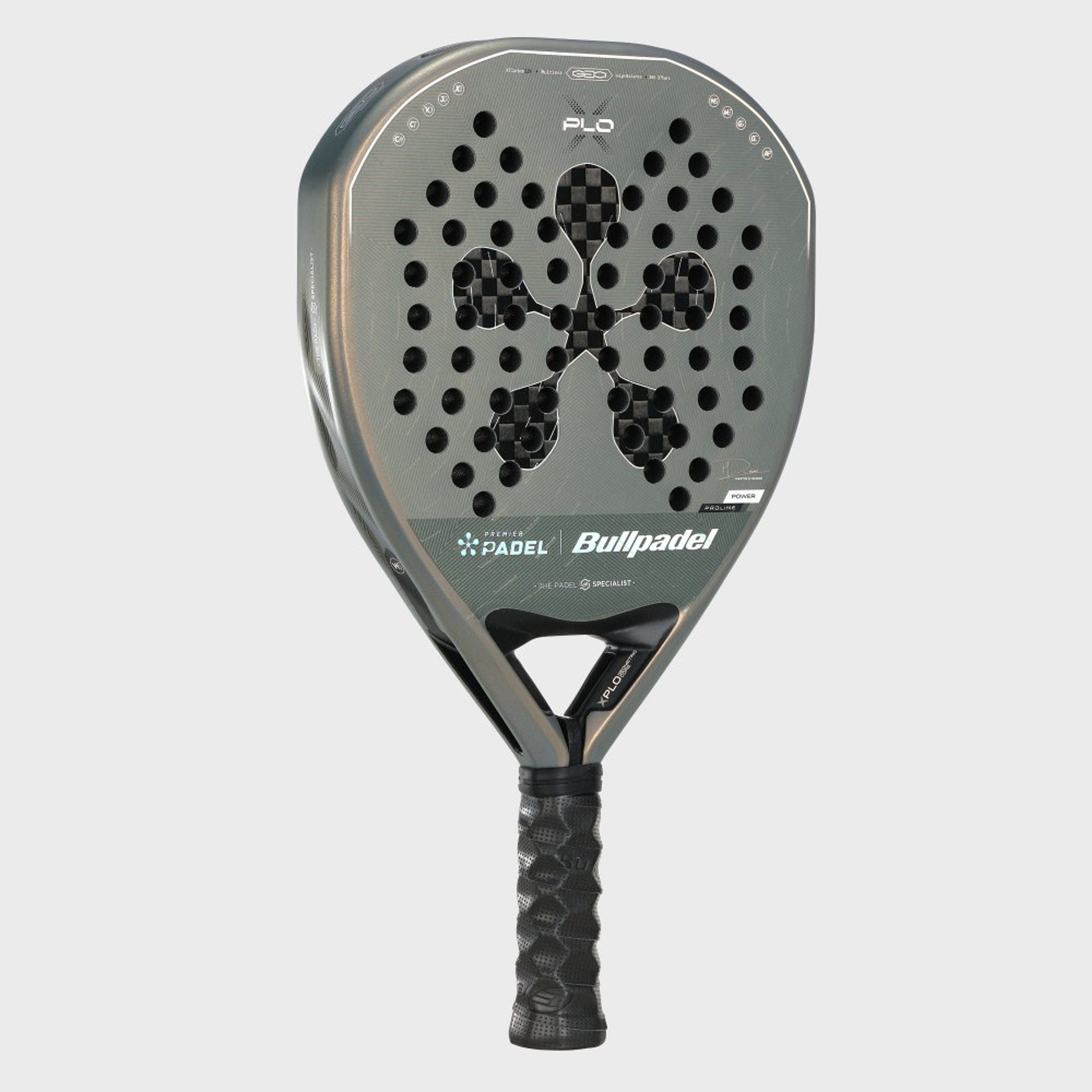 Bullpadel XPLO PP26 padel racket – angled view