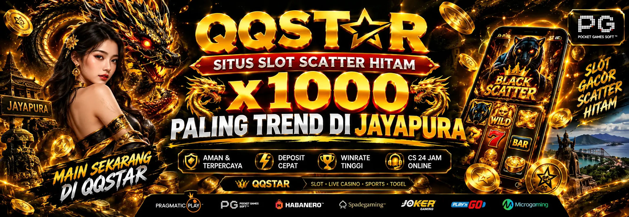 QQSTAR Scatter Hitam Banner QQStargold.com