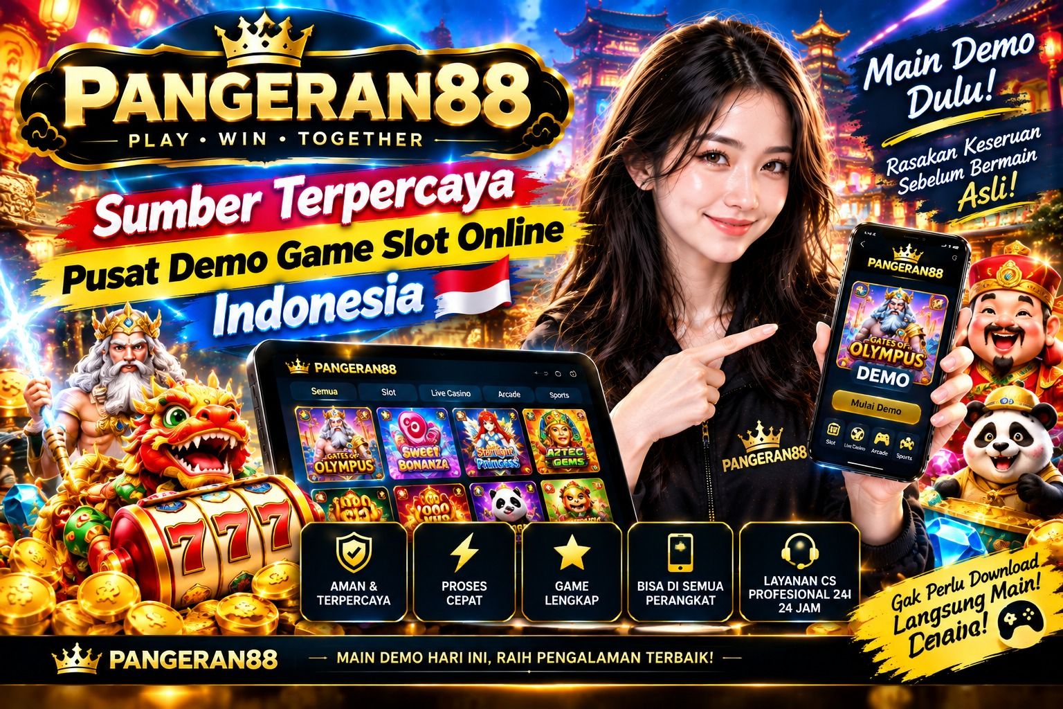 PANGERAN88: Sumber Terpercaya Pusat Demo Game Slot Online Indonesia