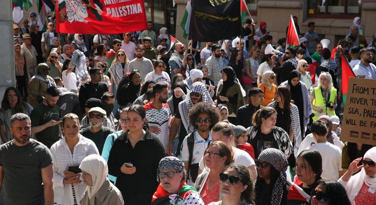 Mobilization in Borås for Gaza