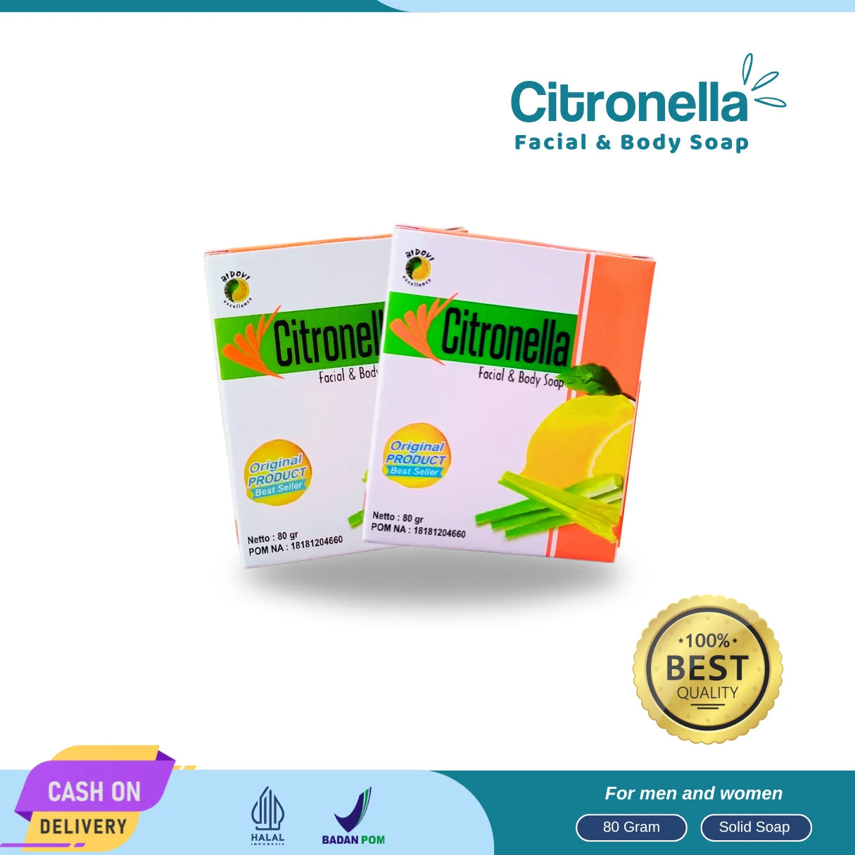 Jual Sabun Muka Citronella Untuk Jerawat Membandel Termurah Bantul