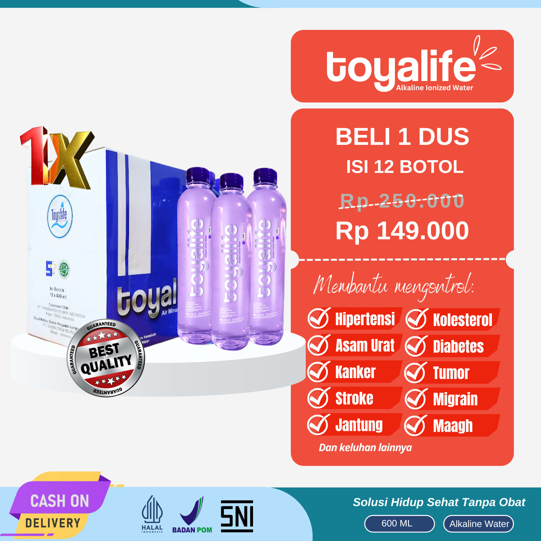 0852-2540-3076 Reseller Air Alkali Toyalife Termurah Bangkalan