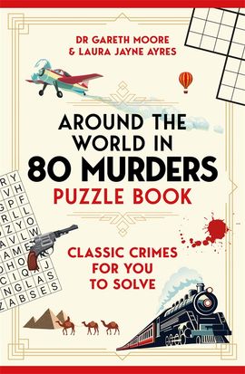 Book cover for Around the World in 80 Murders Puzzle Book