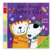 Book cover for Poppy Cat Peekaboos: Whizz Bang, Poppy Cat