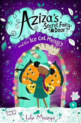 Book cover for Aziza's Secret Fairy Door and the Ice Cat Mystery