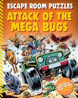 Book cover for Escape Room Puzzles: Attack of the Mega Bugs