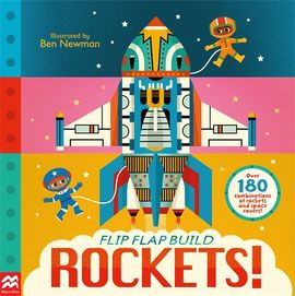 Book cover for Flip, Flap, Build: Rockets