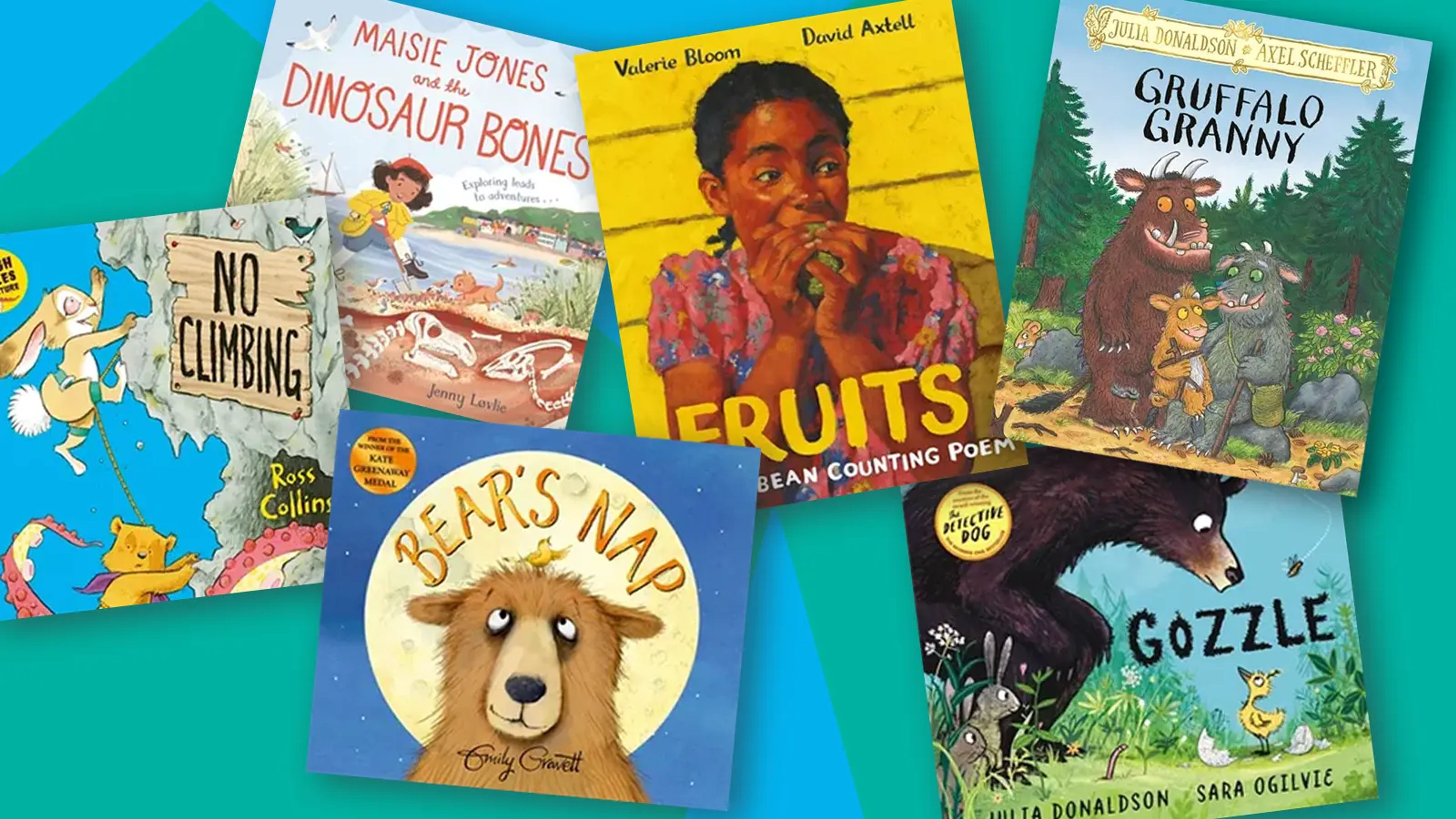 Picture books on a bright background