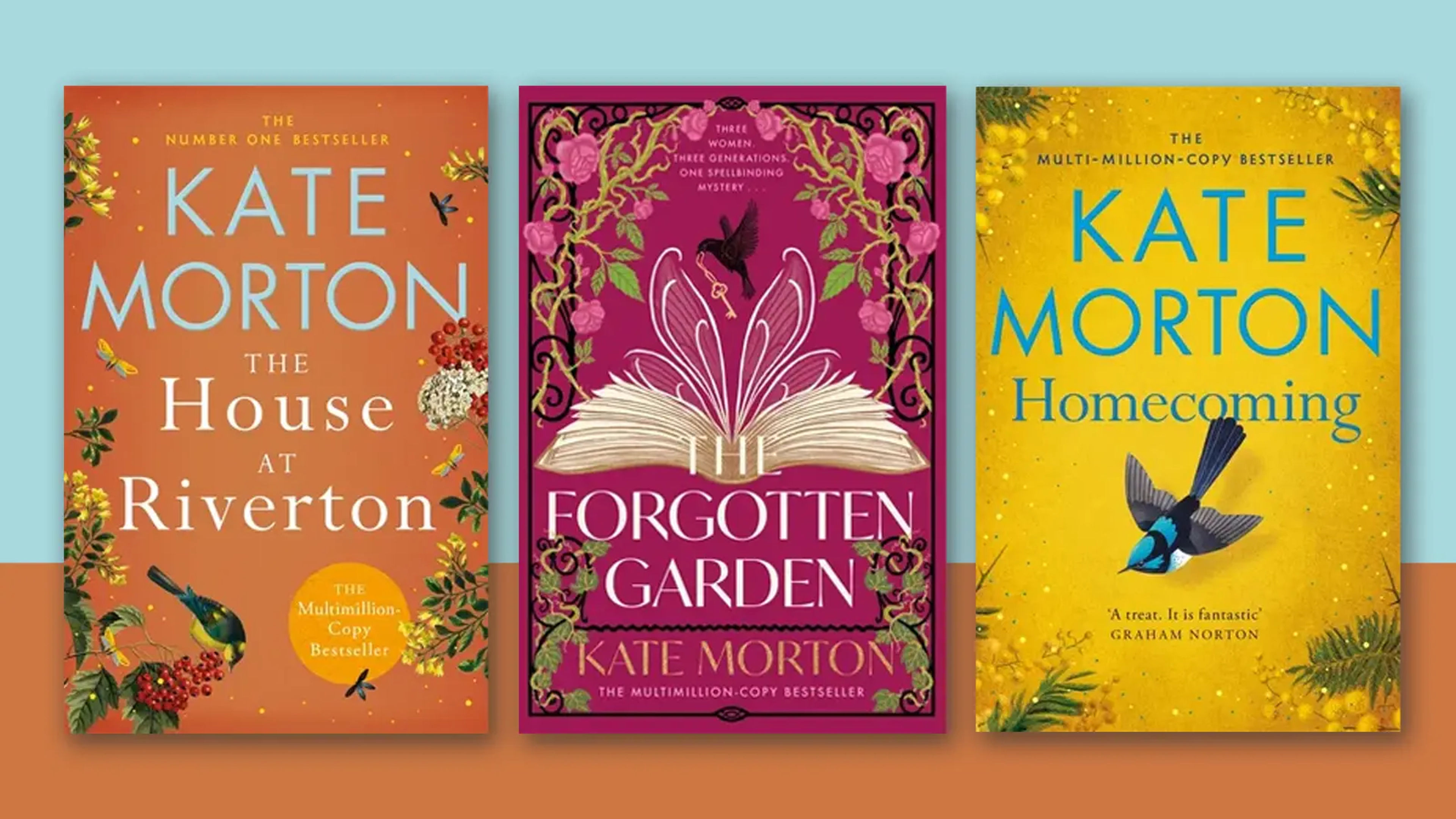 Three book covers in a row