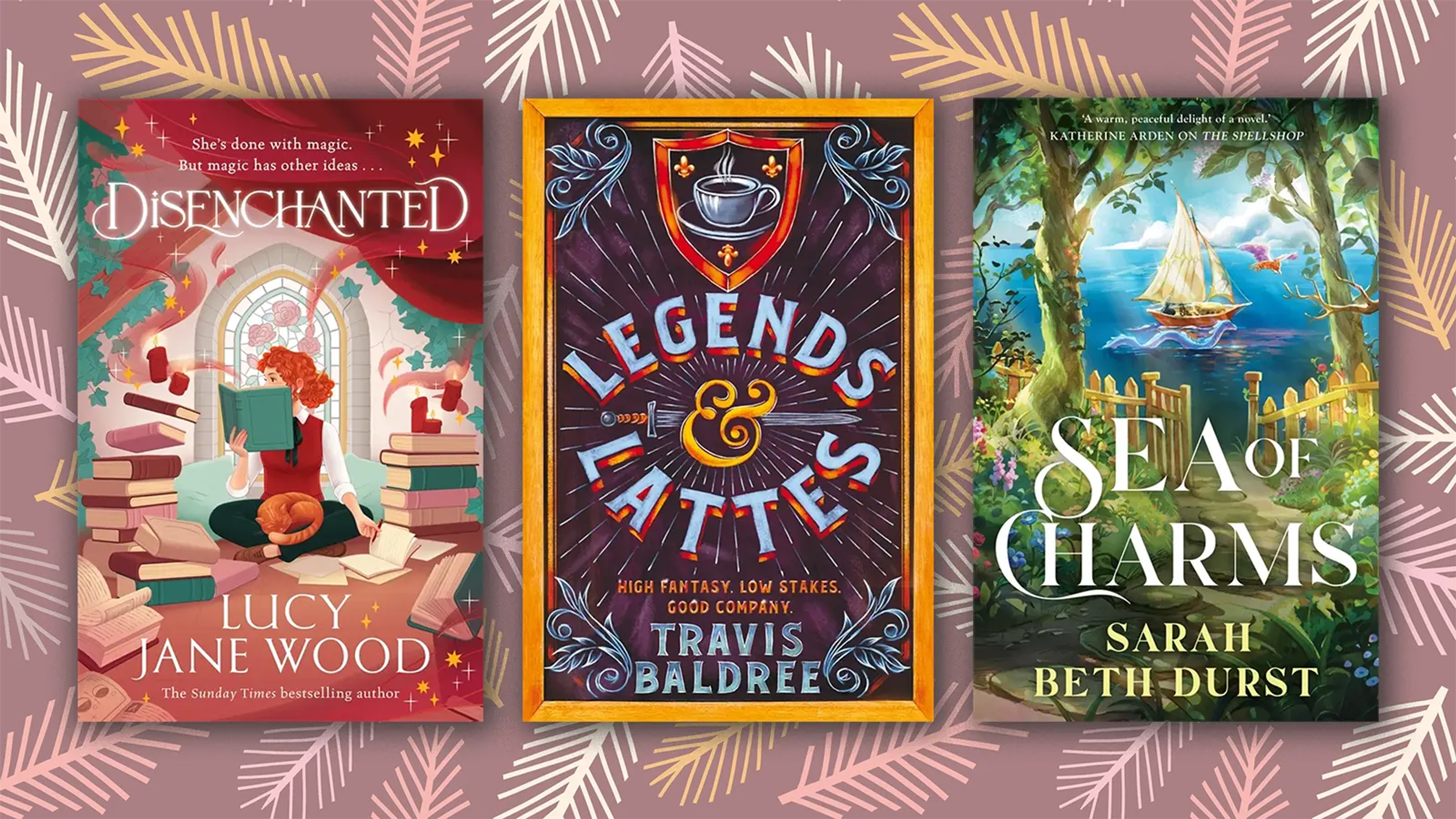 Three books on an autumnal, leafy background