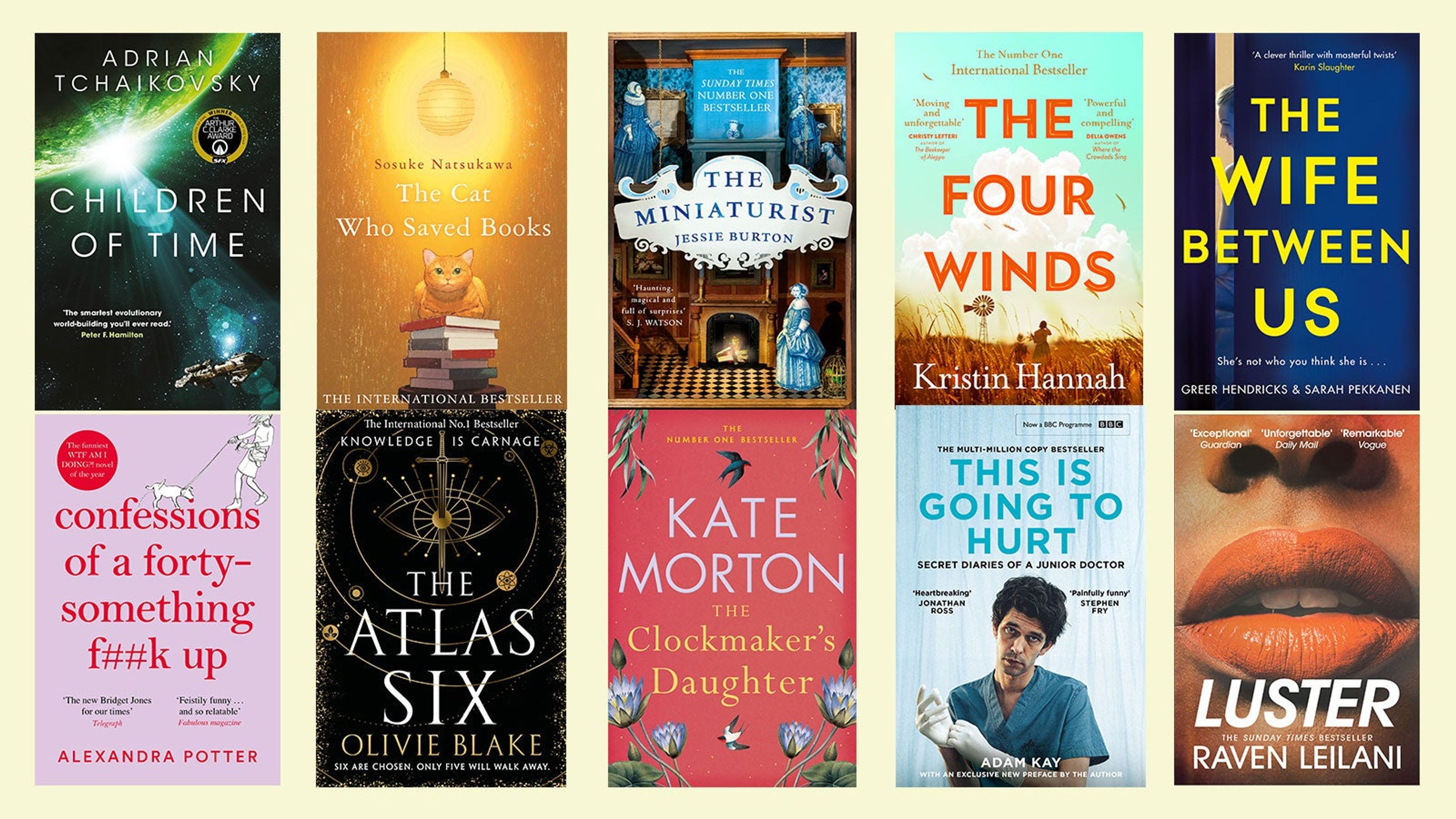 Ten paperback books