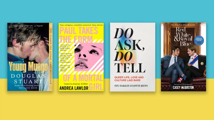 Book covers on a bright background