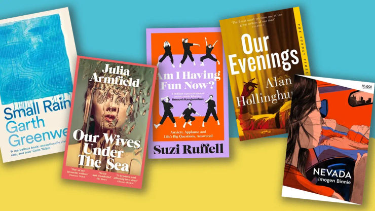 Book covers on a bright background