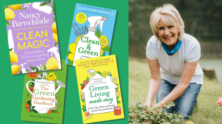 Photograph of Nancy Birtwhistle alongside her books