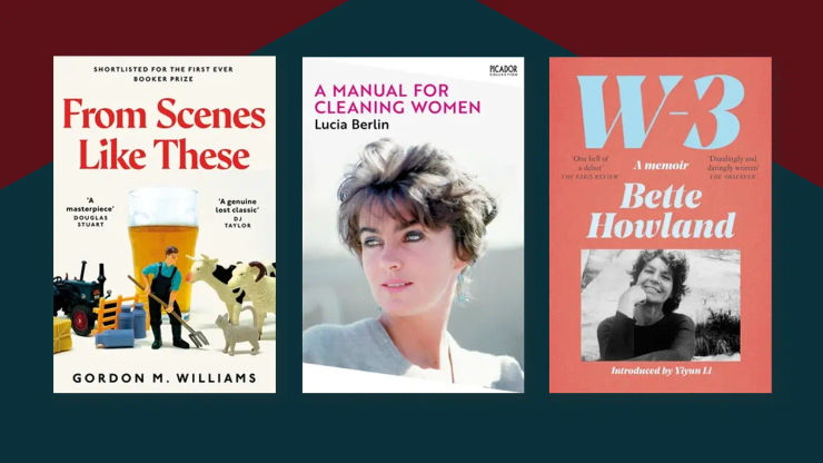 Book covers on a dark background