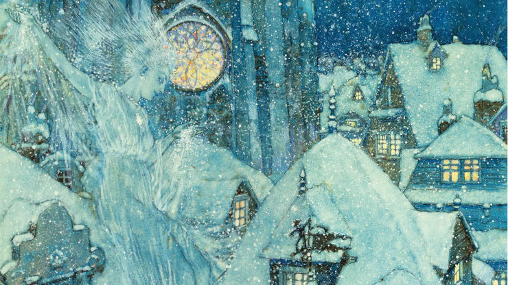 Detail from the cover of Folk Tales for Winter Nights