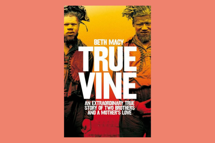 Truevine by Beth Macy book cover on an orange background