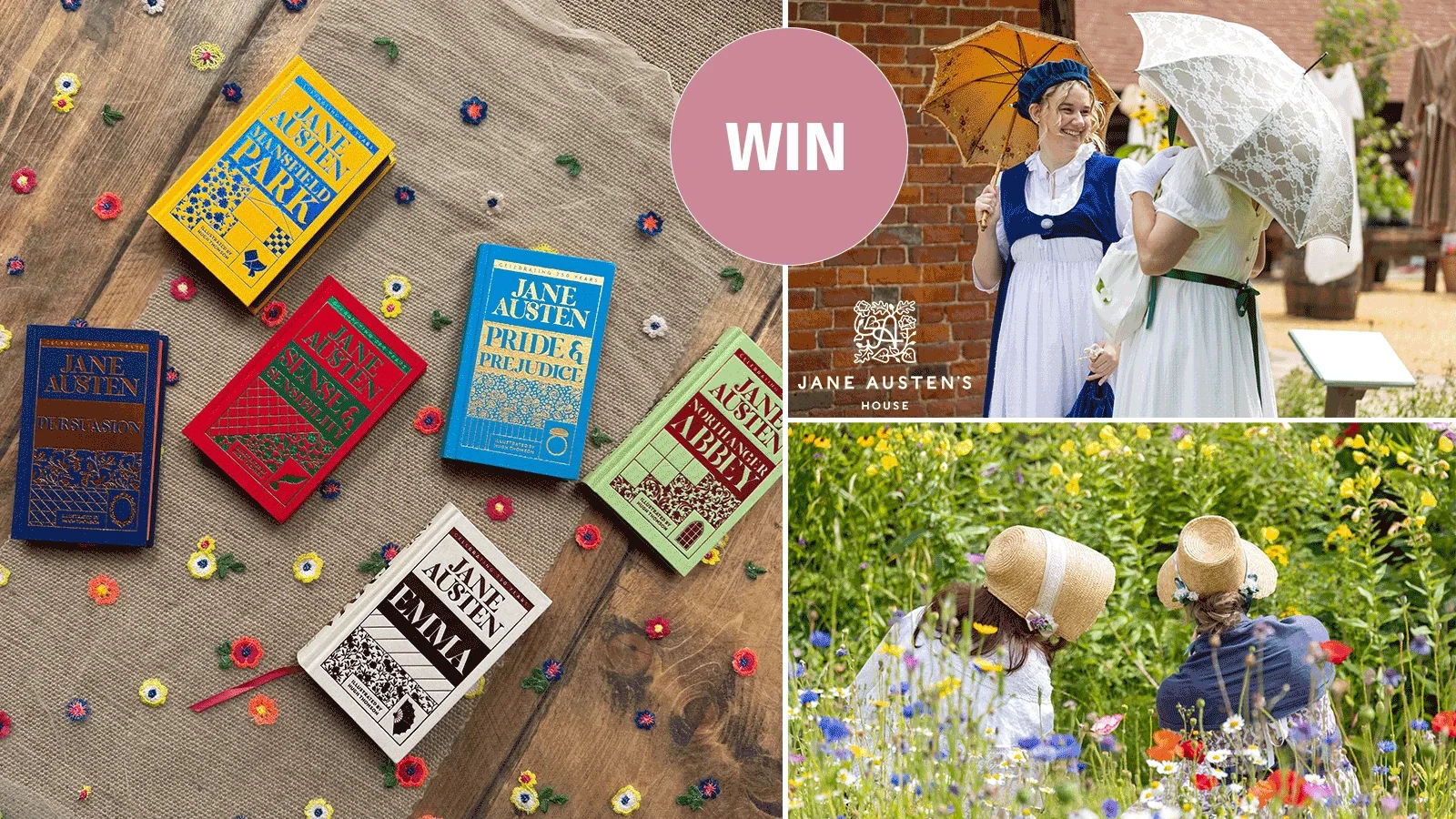 Jane Austen editions, plus images from Jane Austen's House dress up day events