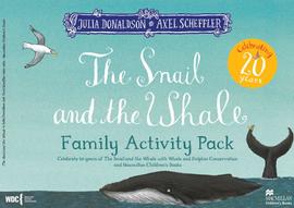 The Snail and the Whale Family Activity Pack: an illustration of the whale swimming in the ocean