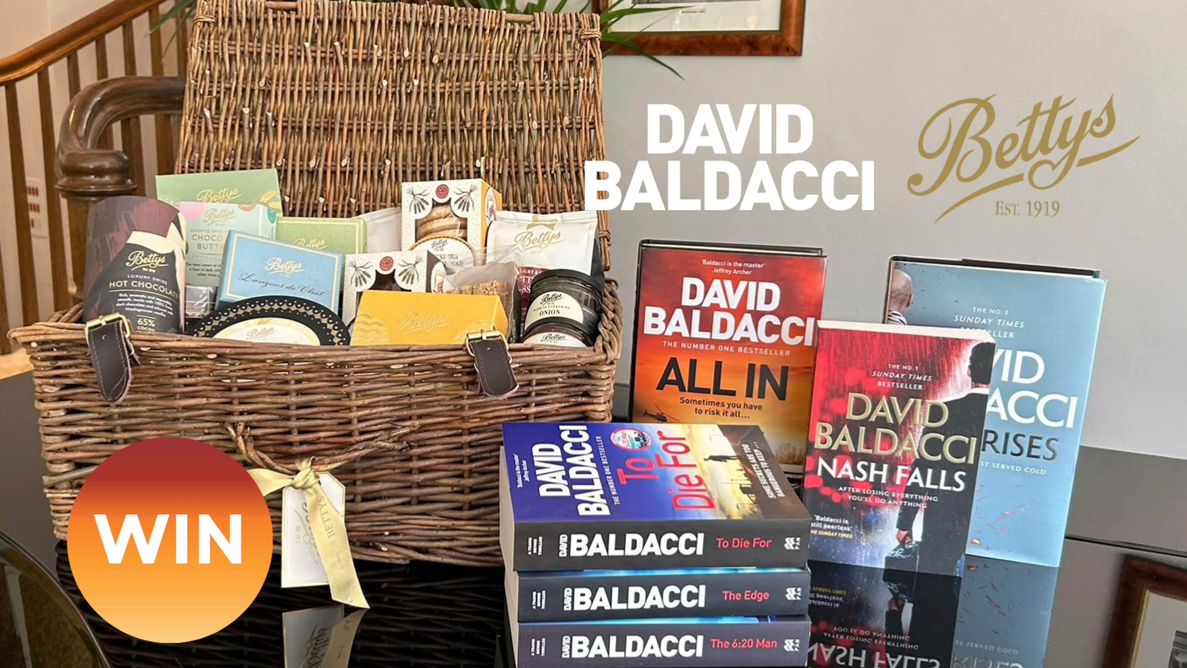 Win a Betty's Tea Rooms hamper and a bundle of books from David Baldacci