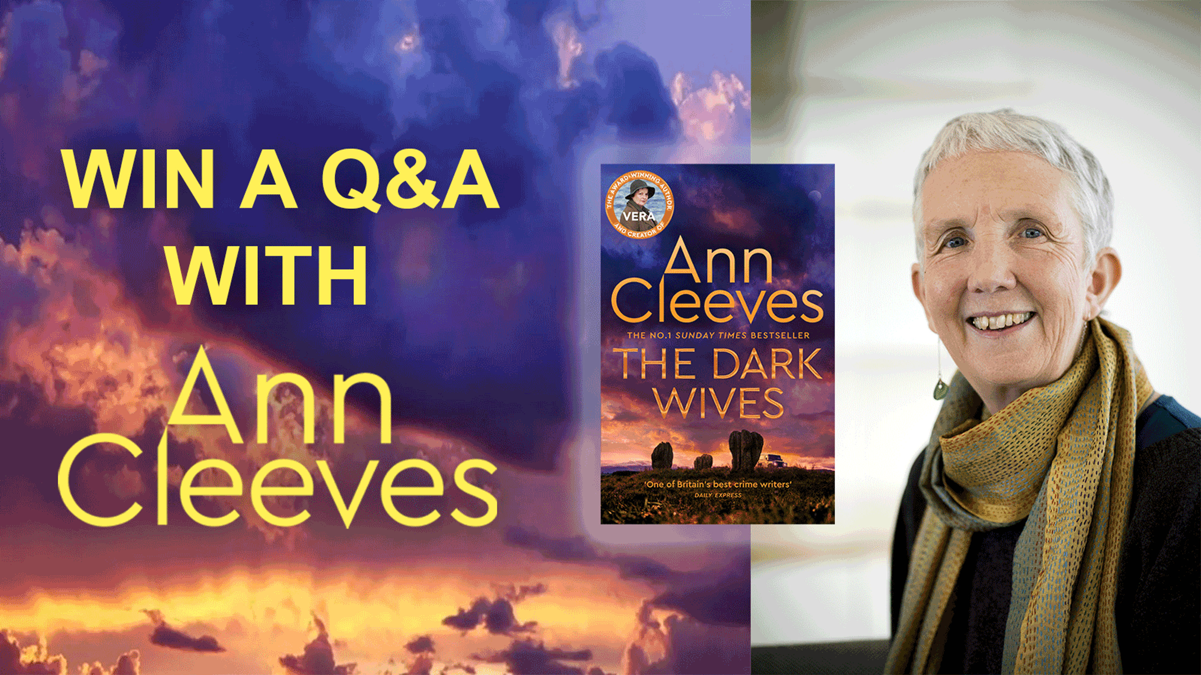 Win a Q&A with Ann Cleeves with a photograph of Ann