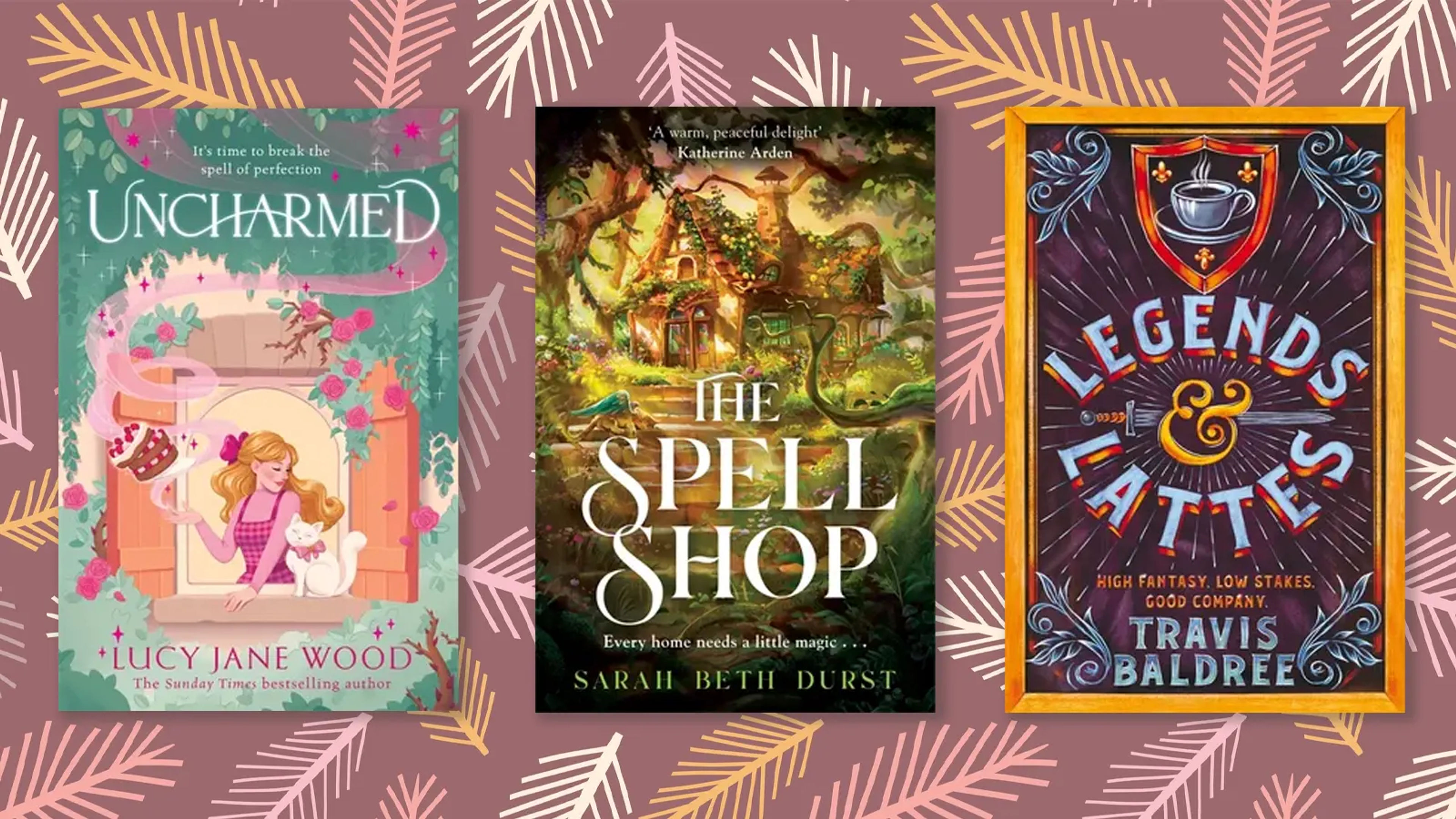 Three books on an autumnal, leafy background