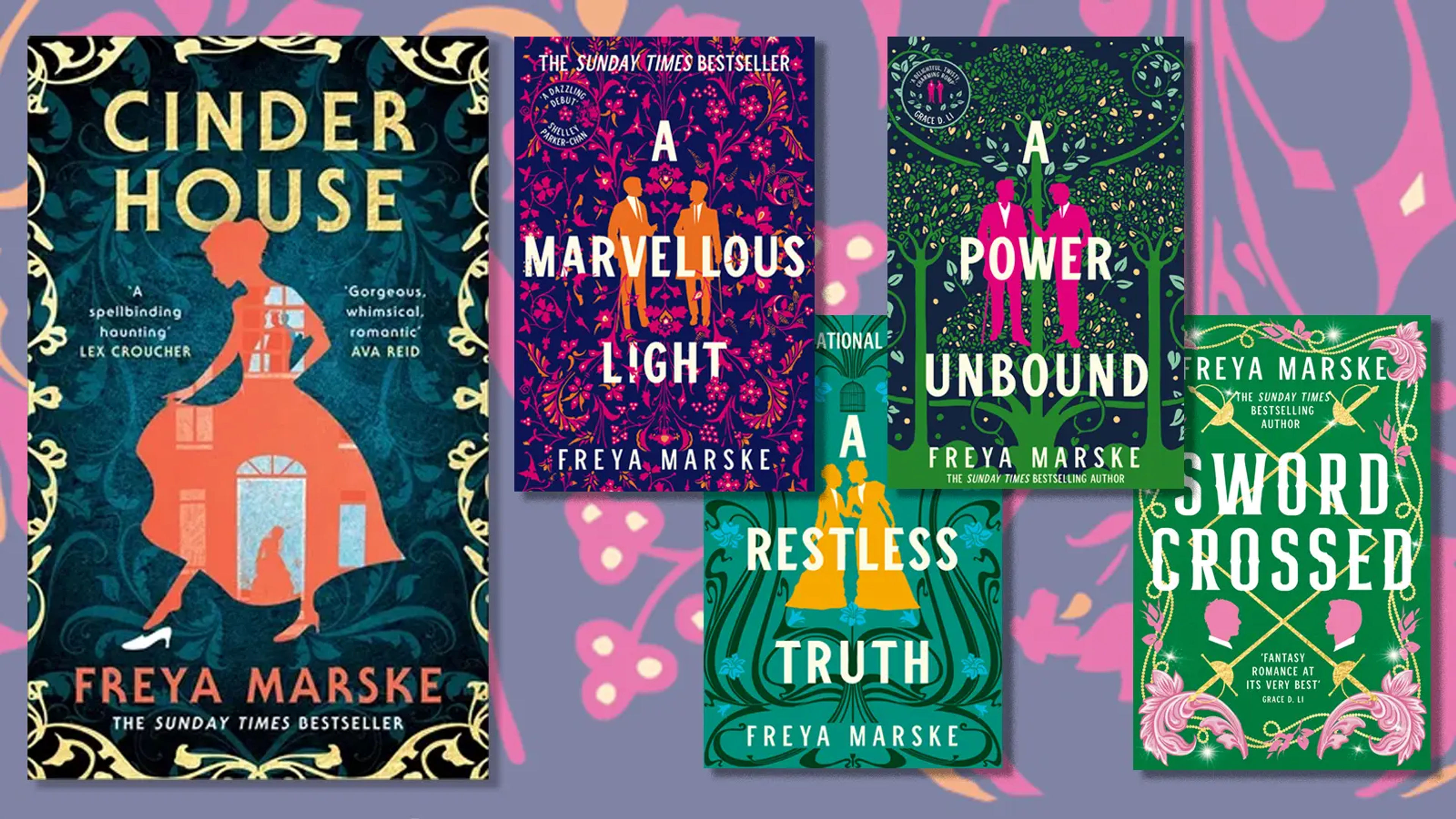 Book jackets from Freya Marske's five books