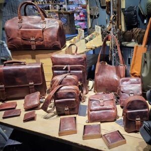 Leather bags manufactured in India’s major leather hubs including Kolkata, Kanpur, and Chennai