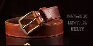 Genuine leather belt showing premium finish and texture used by leather belt exporters in India 